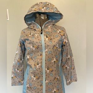 Unicorn print Rain Coat Girls Size M 10/12